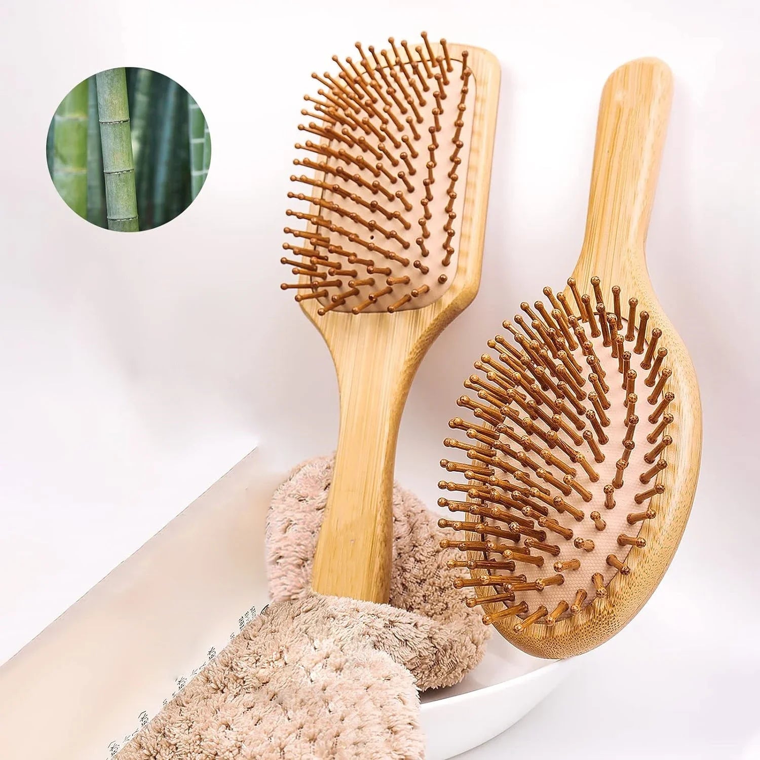 The Puralo Bamboo Paddle Brush