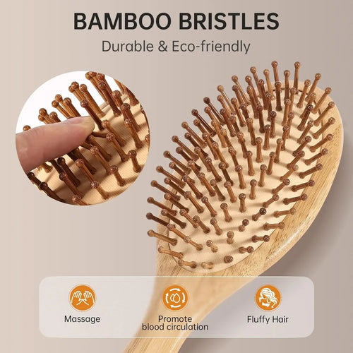 The Puralo Bamboo Paddle Brush